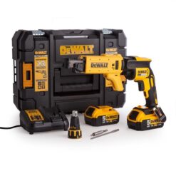 DEWALT 18V Drywall Screwdriver Kit (2x5Ah, DCF6202 Collated Mag)