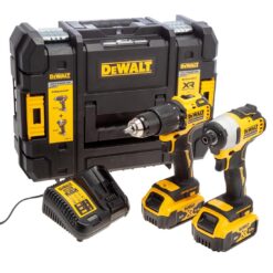 DeWalt 18v XR Twin Pack(2x5.0Ah, DCD709 Combi, DCF809 Impact 190Nm,Brushless,TStak)