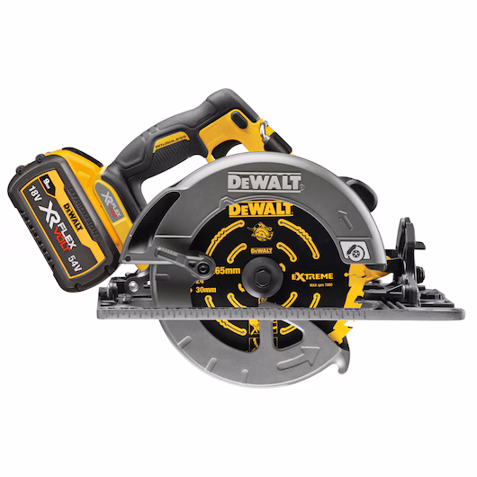 DEWALT 54V Circular Saw Kit (2x9Ah, 190mm, 61mm, Guide Rail Base) - Image 2