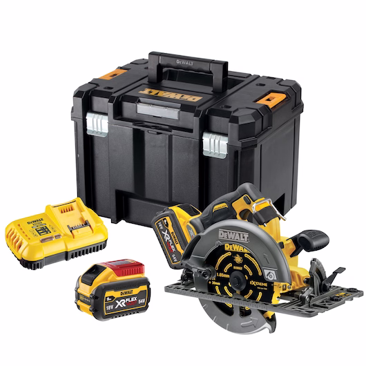 DEWALT 54V Circular Saw Kit (2x9Ah, 190mm, 61mm, Guide Rail Base) - Image 3