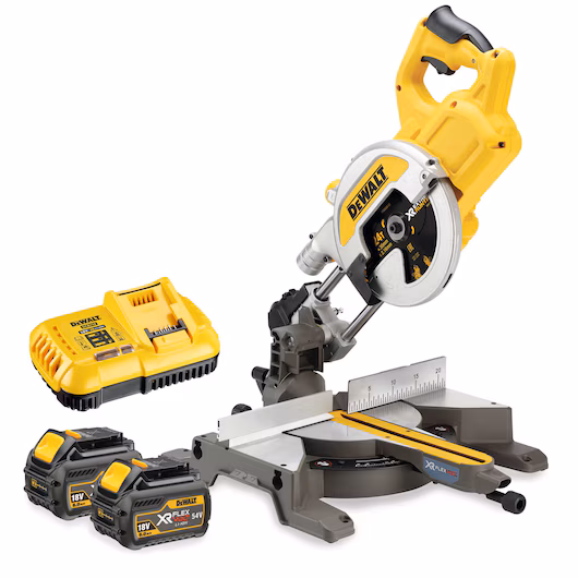 Alternative view of DEWALT 54V Mitre Saw Kit (2x6Ah, 216mm, 270x62mm)