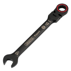 DRAPER Combination Spanner (13mm, Ratchet, Flex Head)