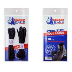 STEEL BLUE Laces (140cm, Black)
