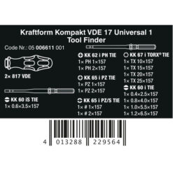 Alternative view of WERA Kraftform Kompakt VDE Interchangeable Screwdriver Set (17 Piece)