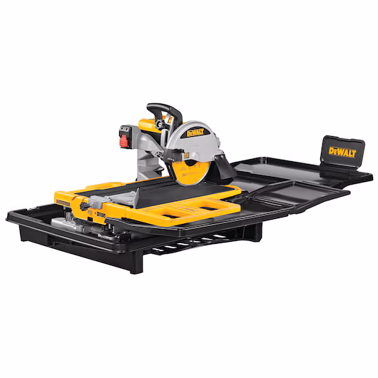 DEWALT 220V Slide Table Wet Tile Saw (250mm, 80mm, 940mm, 1600W) - Image 4
