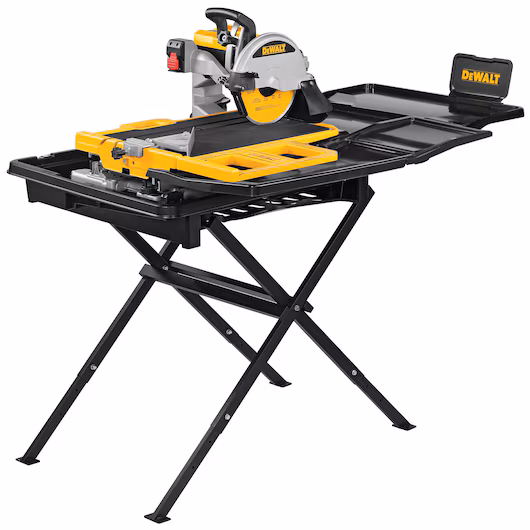 Alternative view of DEWALT 110V Slide Table Wet Tile Saw (250mm, 80mm, 940mm, 1600W)