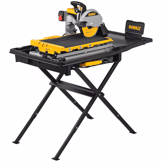 DEWALT 110V Slide Table Wet Tile Saw (250mm, 80mm, 940mm, 1600W) - Image 3