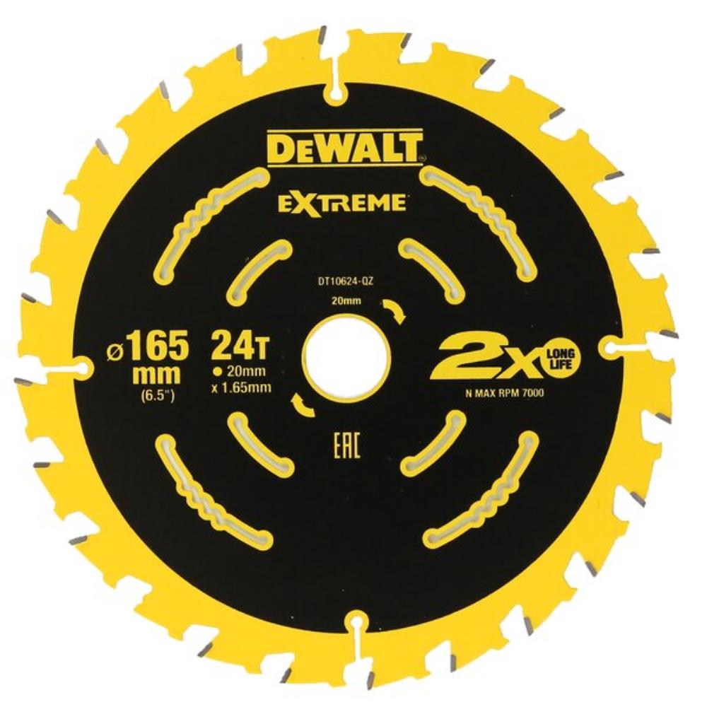 DEWALT Circular Saw Blade (24T, 165x1.65x20mm, Elite)