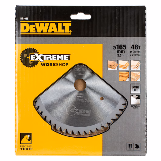 DEWALT Circular Saw Blade (48T TC, 165x2.3x20mm, Extreme)