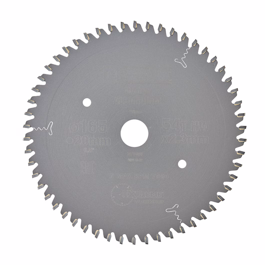 Alternative view of DEWALT Circular Saw Blade (54T TC, 165x2.3x20mm, Extreme)