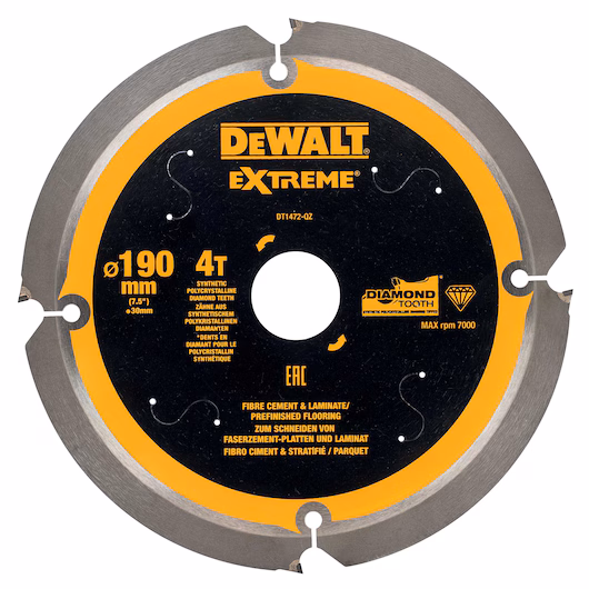 DEWALT Circular Saw Blade (4T PCD, 190x1.8x30mm, Extreme)