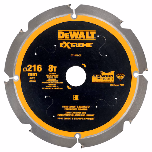 DEWALT Circular Saw Blade (8T PCD, 216x2x30mm, Extreme)