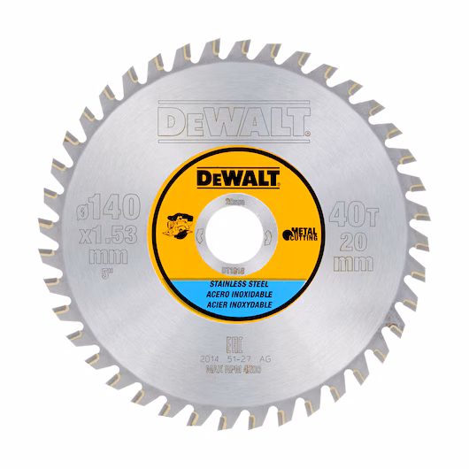 DEWALT Circular Saw Blade (40T, 140x1.53x20mm, Stainless Steel) - Image 2
