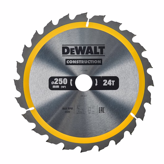 DEWALT Circular Saw Blade (24T, 250x3x30mm, Construction) - Image 2