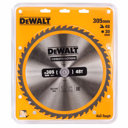 DEWALT Circular Saw Blade (48T, 305x3x30mm, Construction)