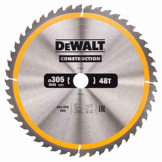 DEWALT Circular Saw Blade (48T, 305x3x30mm, Construction) - Image 2