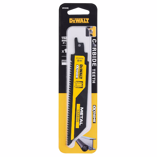 DEWALT Recip Blade (152mm, 8 TPI, 1 Piece, Metal, Extreme Carbide) - Image 3