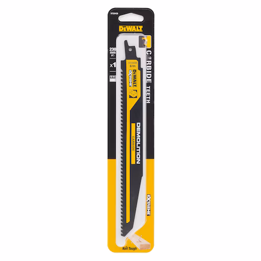DEWALT Recip Blade (230mm, 6 TPI, 1 Piece, Wood/Nails, Extreme Carbide) - Image 3