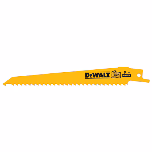 DEWALT Recip Blade (152mm, 6 TPI, 5 Piece, Wood/Nails)
