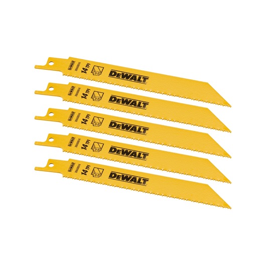DEWALT Recip Blade (152mm, 14 TPI, 5 Piece, Metal) - Image 3