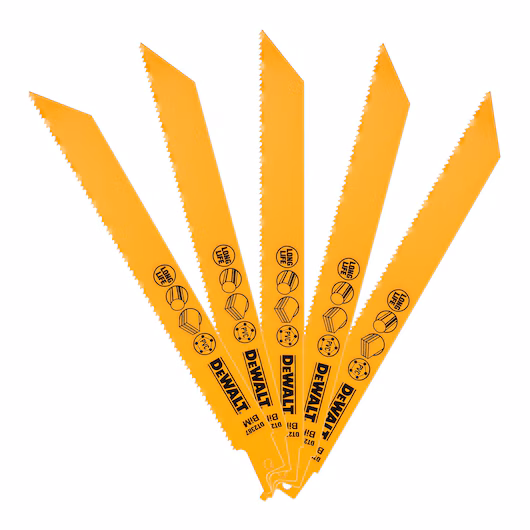 DEWALT Recip Blade (203mm, 10/14 TPI, 5 Piece, Genral Purpose)