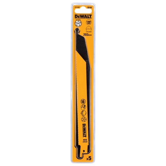 DEWALT Recip Blade (203mm, 10/14 TPI, 5 Piece, Genral Purpose) - Image 4