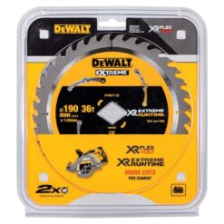 DEWALT Circular Saw Blade (36T, 190mm x 1.55,Diamond Bore, Extreme)