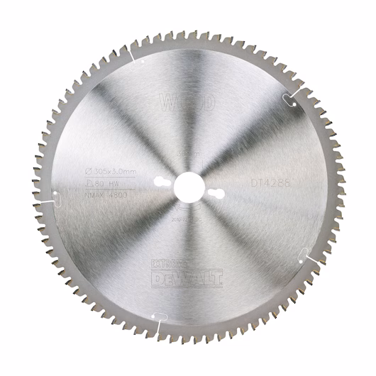 Alternative view of DEWALT Circular Saw Blade (80T TC, 305x3x30mm, Extreme)