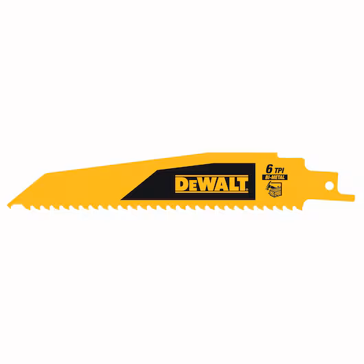 DEWALT Recip Blade (152mm, 6 TPI, 5 Piece, Wood/Nails)