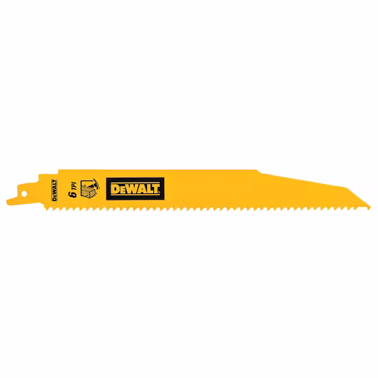DEWALT Recip Blade (228mm, 6 TPI, 5 Piece, Wood/Nails)