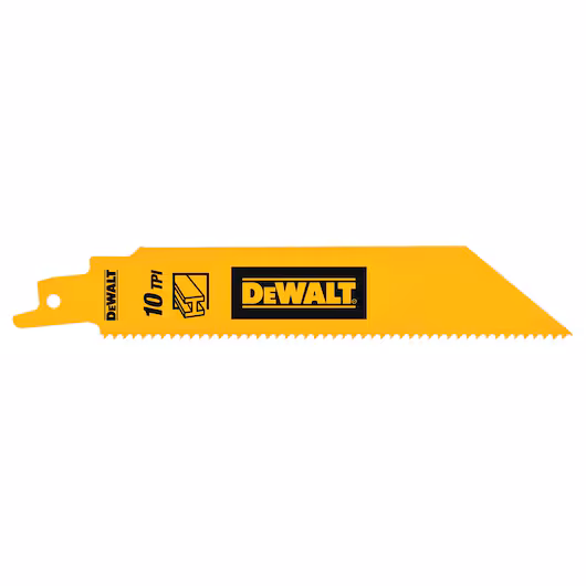 DEWALT Recip Blade (152mm, 10 TPI, 5 Piece, Metal, 25mm)