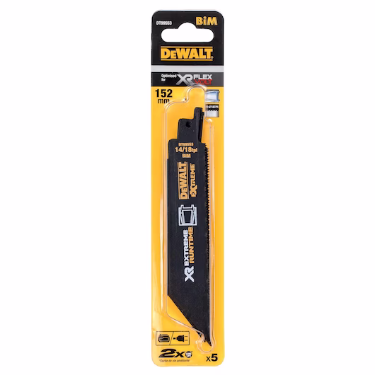 DEWALT Recip Blade (152mm, 14/18 TPI, 5 Piece, Meta)