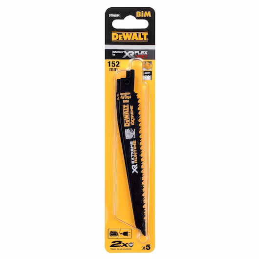 DEWALT Recip Blade (152mm, 4/6 TPI, 5 Piece, Wood)