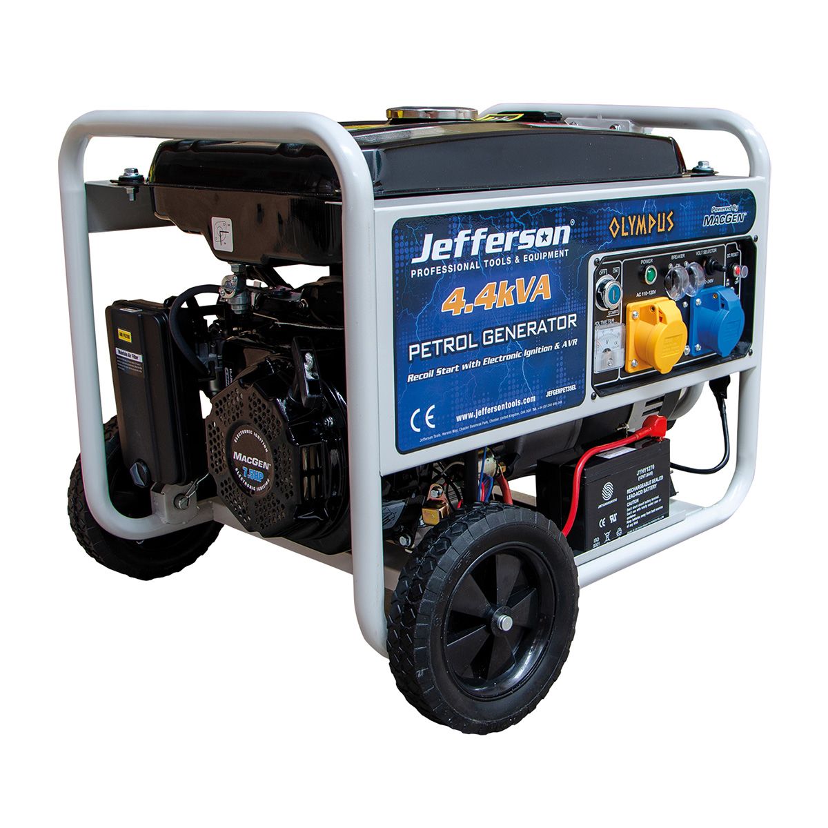 JEFFERSON Petrol Generator (4.4kVA, 3.5kW, Electric Start)