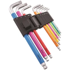FAITHFULL Colour Coded Hex Key Set (9 Piece)