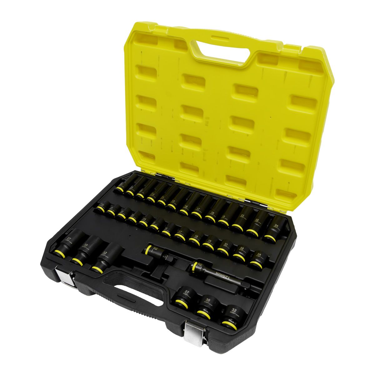 TUNDRA Impact Socket Set (1/2" Drive, 34 Piece, 10-32mm, Deep/Standard)