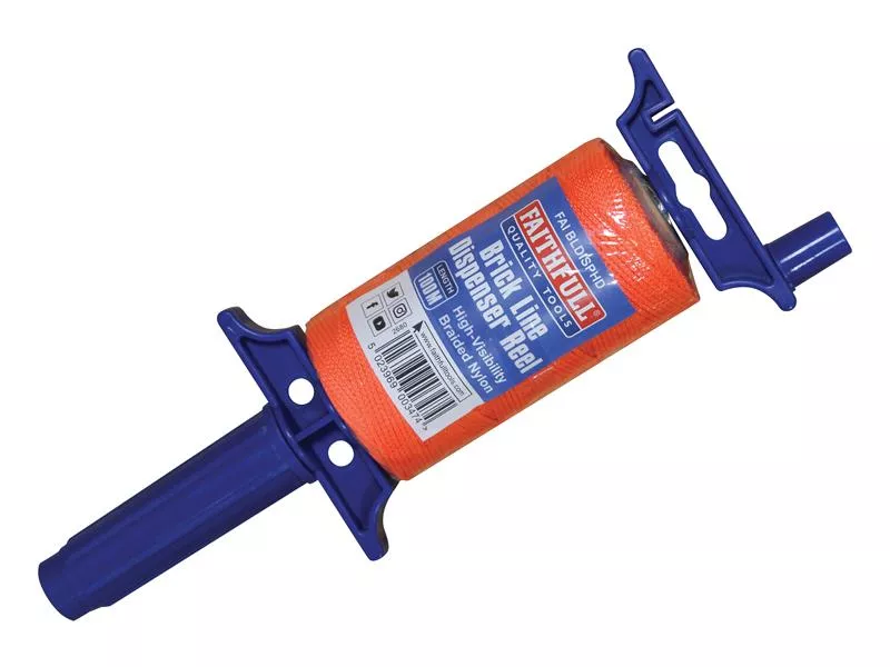 FAITHFULL Brick Line Dispenser Reel & HV Line (100m/330ft) - Image 2