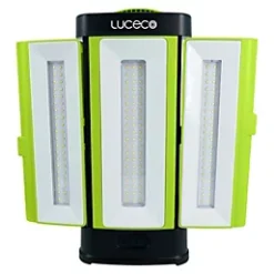 LUCECO Open Area 360° 3 Panel Worklight (4000L, 50W, IP54, Rechargeable)