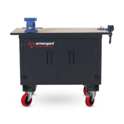 Alternative view of ARMORGARD Tuffbench with Vices (1120x705x920mm)