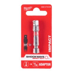 MILWAUKEE Shockwave Adaptor (1/4" Hex - 1/4" Drive)