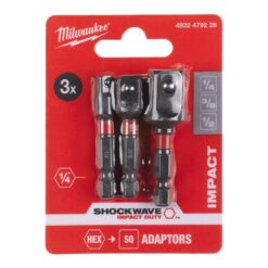 MILWAUKEE Shockwave Adaptor Set (3 Piece)