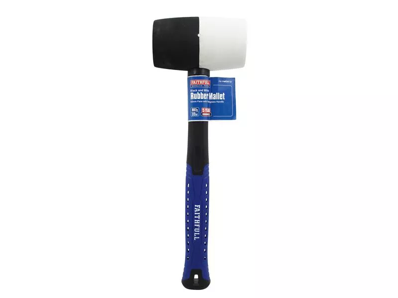 FAITHFULL Black & White Fibreglass Mallet (908g/32oz/2lb)