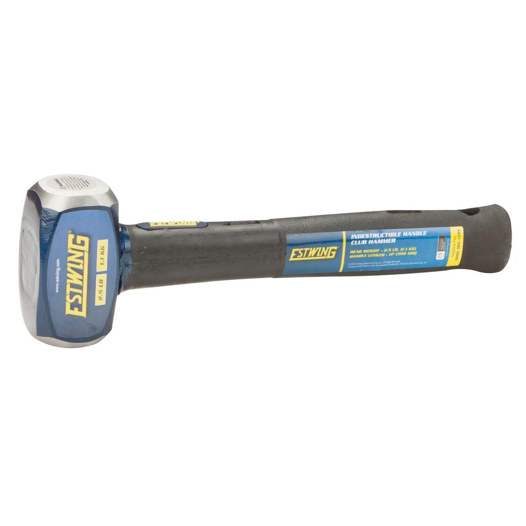 ESTWING Club Hammer (1.1kg/2.5lb, Indestructable Shaft, ECH-212X)