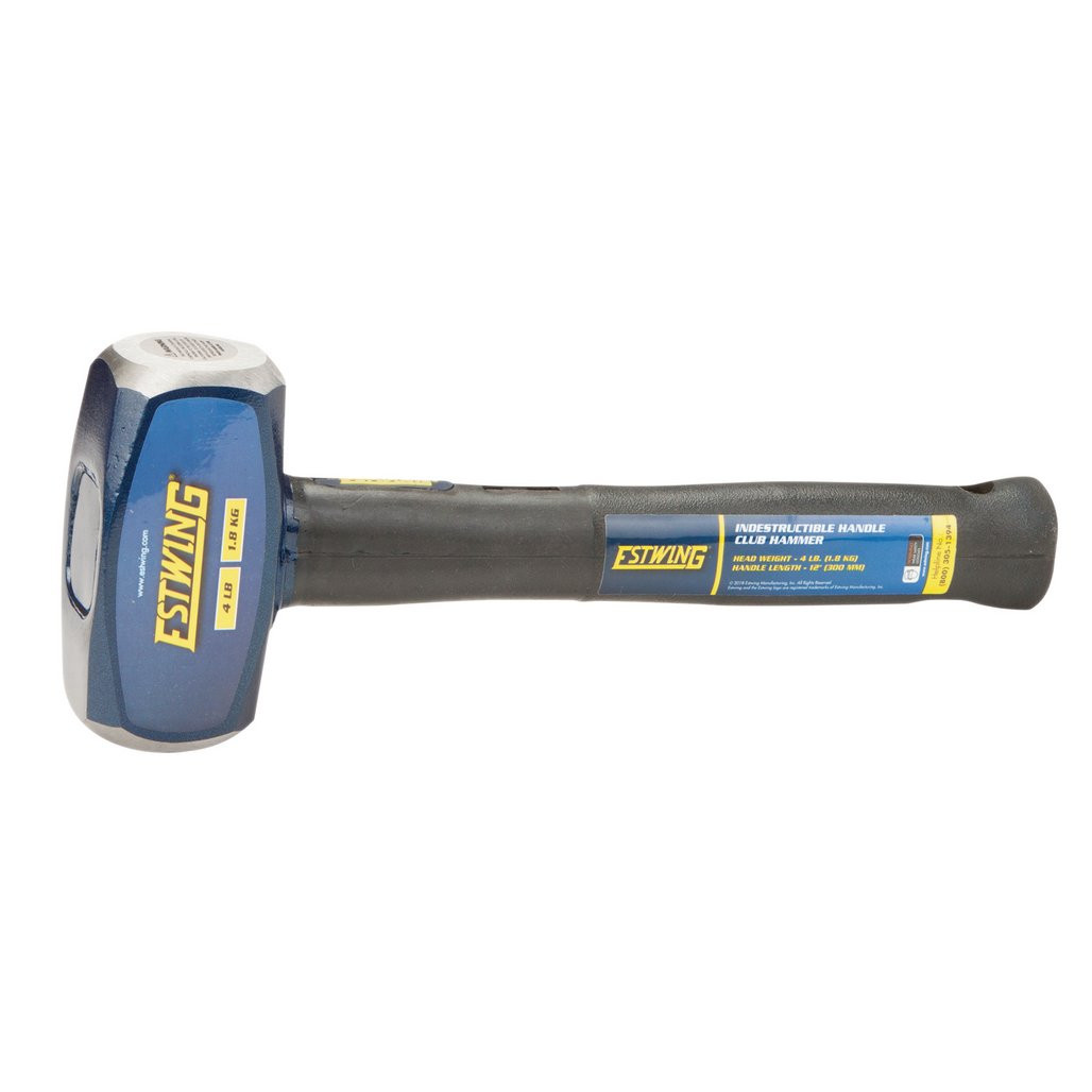 ESTWING Club Hammer (1.8kg/4lb, Indestructable Shaft, ECH-412X)