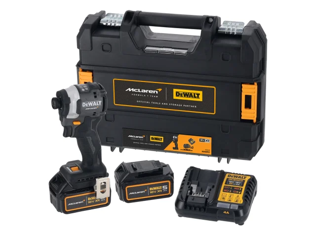 DEWALT 18V McLaren F1 XR Impact Driver Kit (2x5Ah, 205Nm) - Image 2