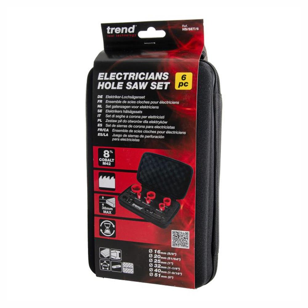 TREND Electricians Holesaw Set (6 Piece, 8% Cobalt) - Image 2
