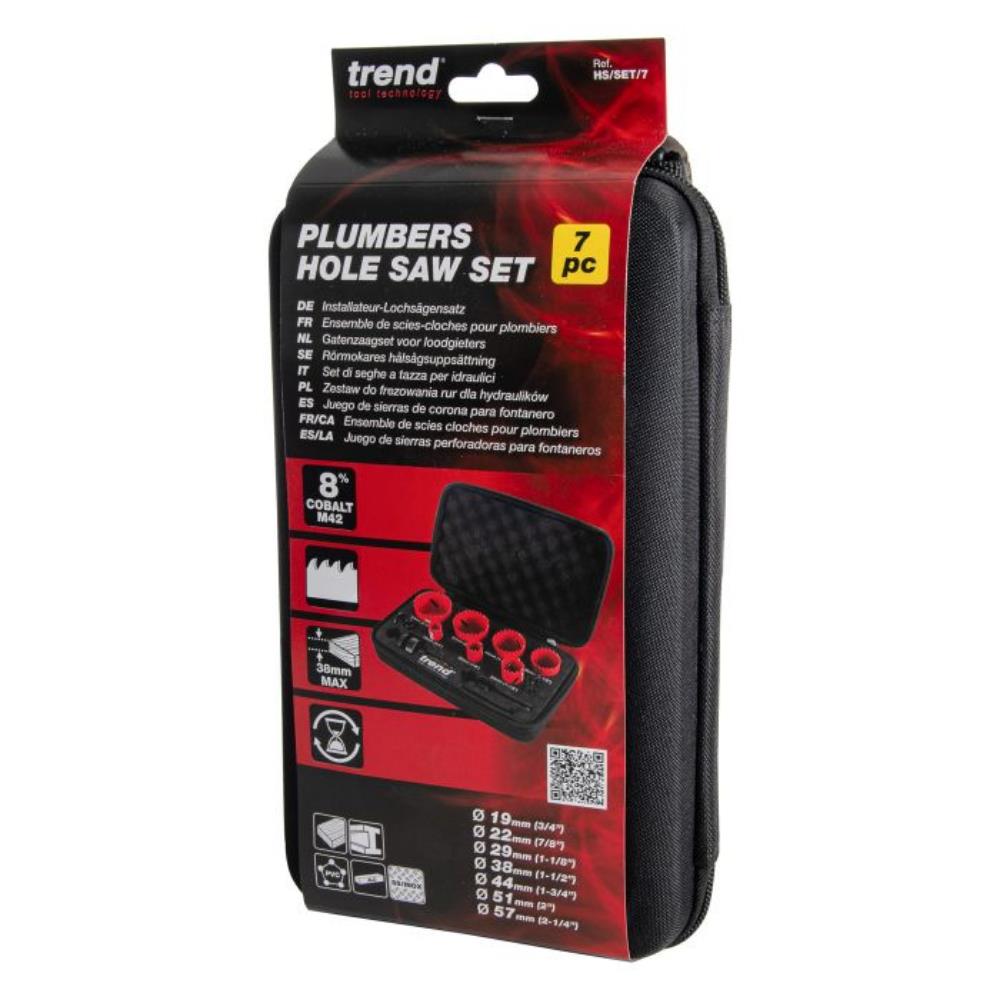 TREND Plumbing Holesaw Set (7 Piece, 8% Cobalt)