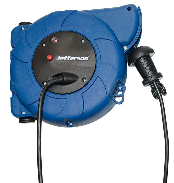 JEFFERSON Retracting Cable Reel (10m, 230V, 13A, 1500W)