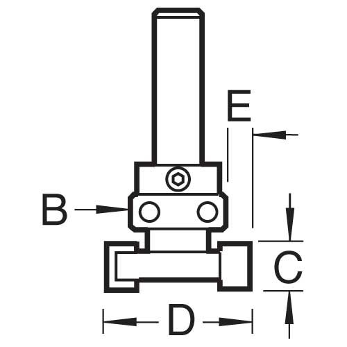 TREND Undercut Router Cutter (3.2x3.2mm, 1/4" Shank) - Image 2