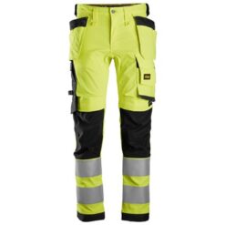 SNICKERS AW High-Vis Stretch Trouser with Holster Pockets Class 2 (Yellow/Black)
